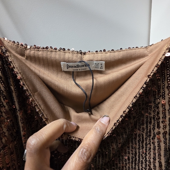 Sparkling Brown Sequin Dress - Picture 2 of 2